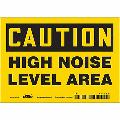 CONDOR 466A38 Safety Sign 5 inx7 in Vinyl