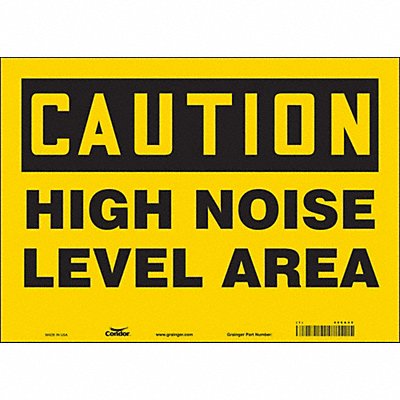 CONDOR 466A40 Safety Sign 10 inx14 in Vinyl