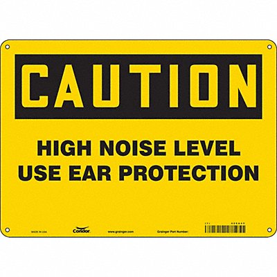 CONDOR 466A45 Safety Sign 10 in x 14 in Polyethylene