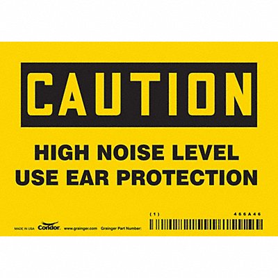 CONDOR 466A46 Safety Sign 3.5in x 5in Vinyl