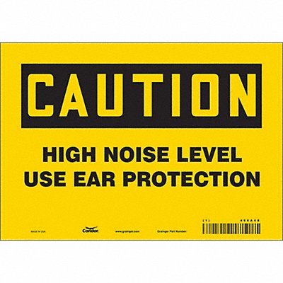 CONDOR 466A48 Safety Sign 7 in x 10 in Vinyl