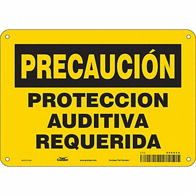 CONDOR 466A64 Safety Sign 7 in x 10 in Aluminum