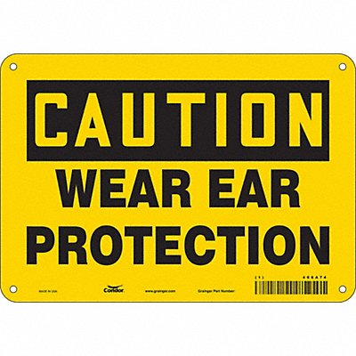 CONDOR 466A74 Safety Sign 7 inx10 in Polyethylene