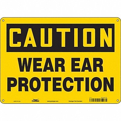 CONDOR 466A75 Safety Sign 10 inx14 in Polyethylene