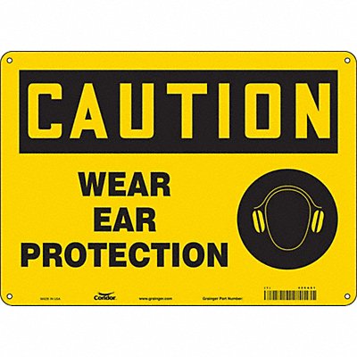 CONDOR 466A81 Safety Sign 10 in x 14 in Polyethylene