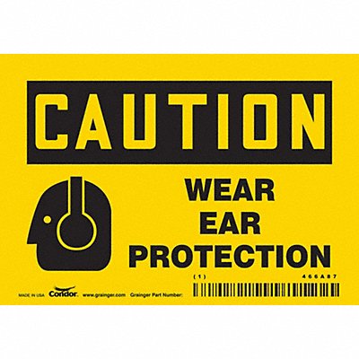 CONDOR 466A87 Safety Sign 3.5in x 5in Vinyl
