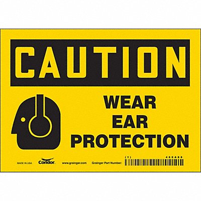 CONDOR 466A88 Safety Sign 5 inx7 in Vinyl