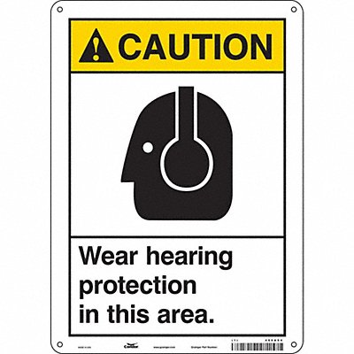 CONDOR 466A94 Safety Sign 14 in x 10 in Polyethylene
