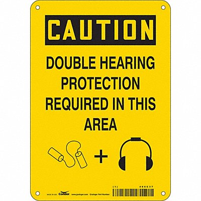 CONDOR 466C37 J6949 Safety Sign 10 inx7 in Polyethylene