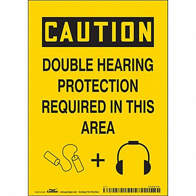 CONDOR 466C39 J6949 Safety Sign 7 inx5 in Vinyl