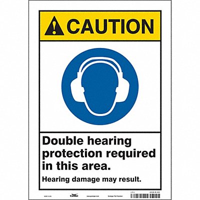 CONDOR 466C48 Safety Sign 14 in x 10 in Vinyl
