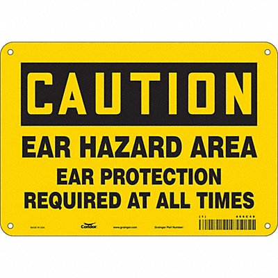 CONDOR 466C49 Safety Sign 7 in x 10 in Aluminum