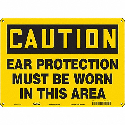 CONDOR 466C79 Safety Sign 10 inx14 in Aluminum