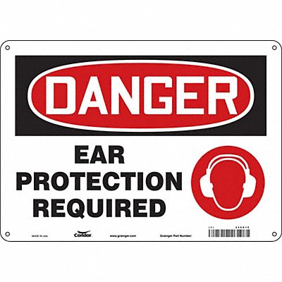 CONDOR 466D15 Safety Sign 10 in x 14 in Aluminum