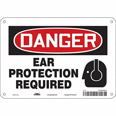CONDOR 466D20 Safety Sign 7 in x 10 in Polyethylene