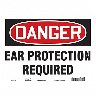 CONDOR 466D29 Safety Sign 10 inx14 in Vinyl