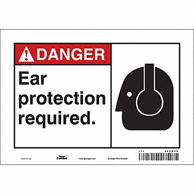CONDOR 466D46 Safety Sign 7 inx10 in Vinyl