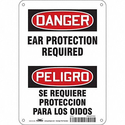 CONDOR 466F04 Safety Sign 10 in x 7 in Polyethylene