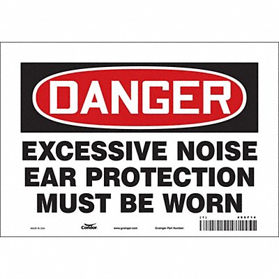CONDOR 466F14 Safety Sign 7 inx10 in Vinyl