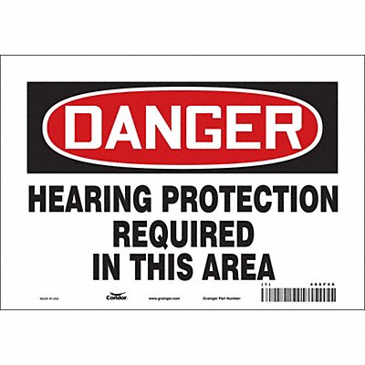 CONDOR 466F46 Safety Sign 7 inx10 in Vinyl
