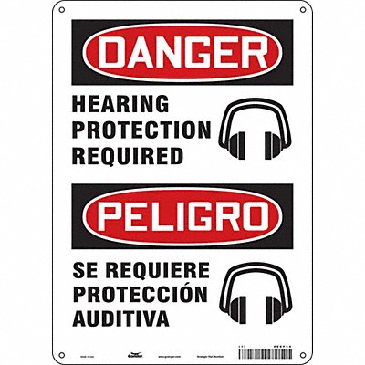 CONDOR 466F54 Safety Sign 14 inx10 in Aluminum