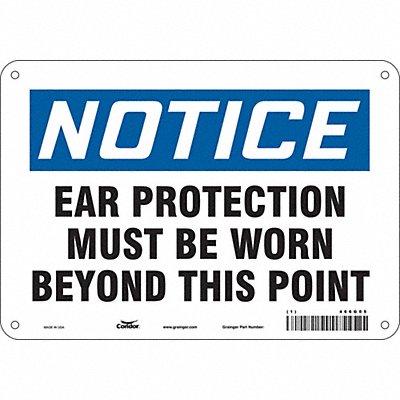CONDOR 466G05 Safety Sign 7 in x 10 in Aluminum