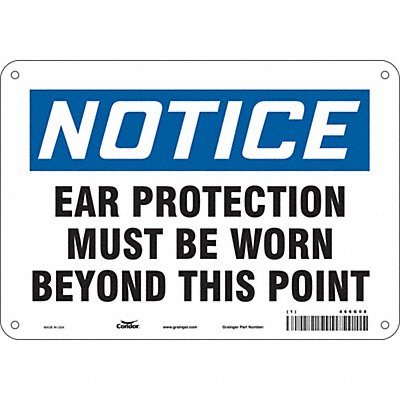 CONDOR 466G08 Safety Sign 7 inx10 in Polyethylene