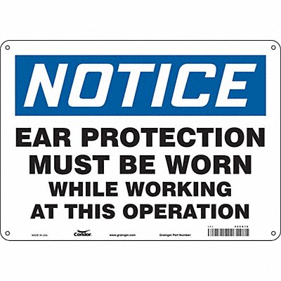 CONDOR 466G16 Safety Sign 10 in x 14 in Aluminum