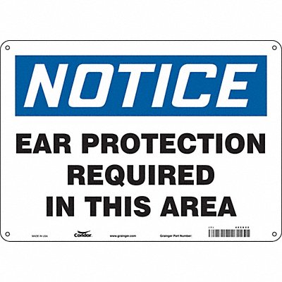 CONDOR 466G22 Safety Sign 10 in x 14 in Aluminum