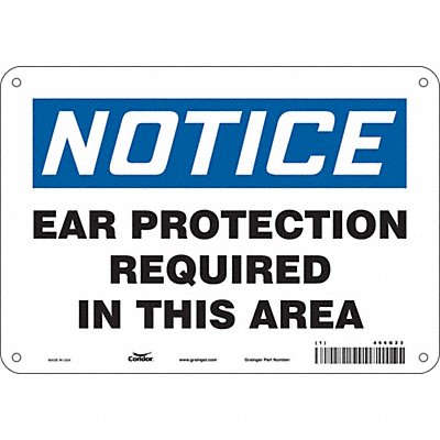 CONDOR 466G23 Safety Sign 7 inx10 in Polyethylene