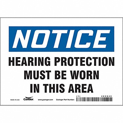 CONDOR 466G40 Safety Sign 5 in x 7 in Vinyl