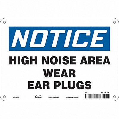 CONDOR 466G46 Safety Sign 7 in x 10 in Aluminum