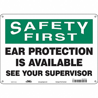 CONDOR 466G59 Safety Sign 10 in x 14 in Aluminum