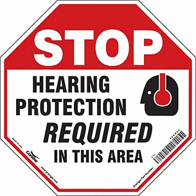 CONDOR 466G69 Safety Sign 18 inx18 in Vinyl