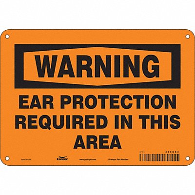 CONDOR 466G84 Safety Sign 7 in x 10 in Aluminum