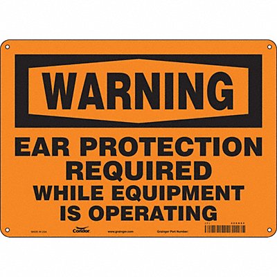 CONDOR 466G92 Safety Sign 10 inx14 in Aluminum