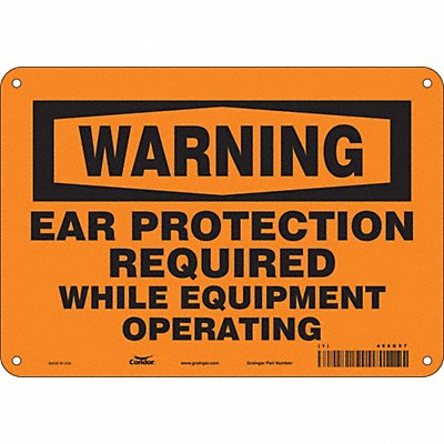 CONDOR 466G97 Safety Sign 7 in x 10 in Aluminum
