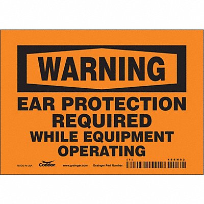 CONDOR 466H02 Safety Sign 5 in x 7 in Vinyl