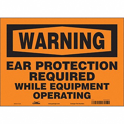 CONDOR 466H04 Safety Sign 10 in x 14 in Vinyl