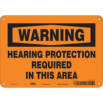 CONDOR 466H05 Safety Sign 7 in x 10 in Aluminum