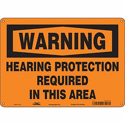 CONDOR 466H06 Safety Sign 10 inx14 in Aluminum