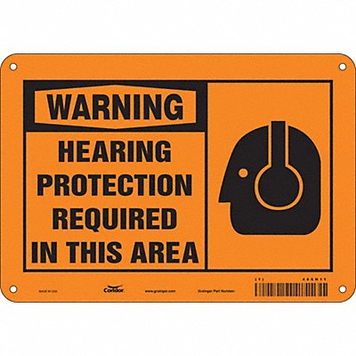 CONDOR 466H11 Safety Sign 7 in x 10 in Aluminum