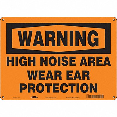 CONDOR 466H26 Safety Sign 10 in x 14 in Polyethylene