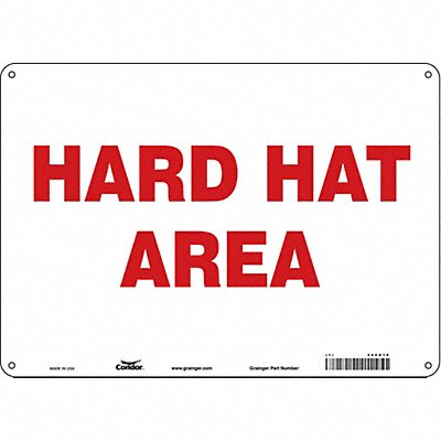 CONDOR 466K10 Safety Sign 10 in x 14 in Aluminum