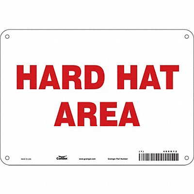 CONDOR 466K12 Safety Sign 7 in x 10 in Polyethylene