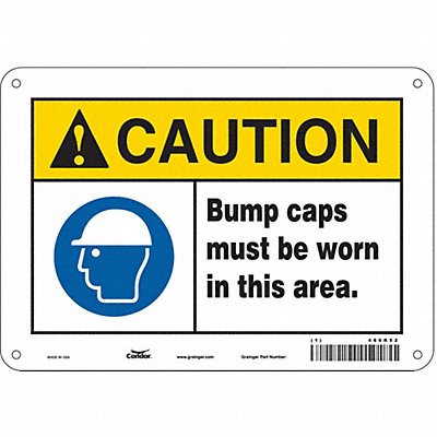 CONDOR 466K52 Safety Sign 7 inx10 in Polyethylene