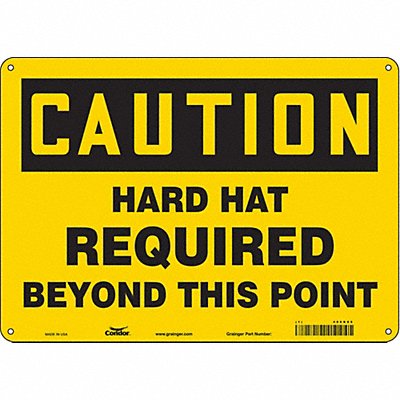 CONDOR 466K85 Safety Sign 10 inx14 in Polyethylene