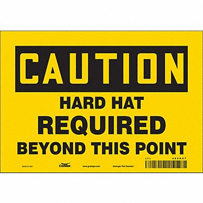 CONDOR 466K87 Safety Sign 7 inx10 in Vinyl