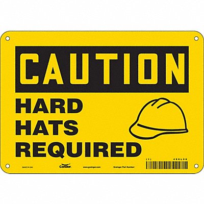 CONDOR 466L06 Safety Sign 7 in x 10 in Aluminum