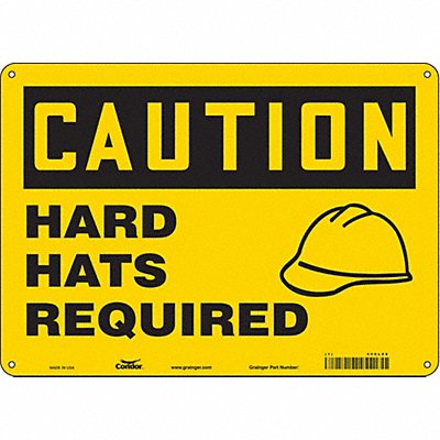 CONDOR 466L09 Safety Sign 10 inx14 in Polyethylene
